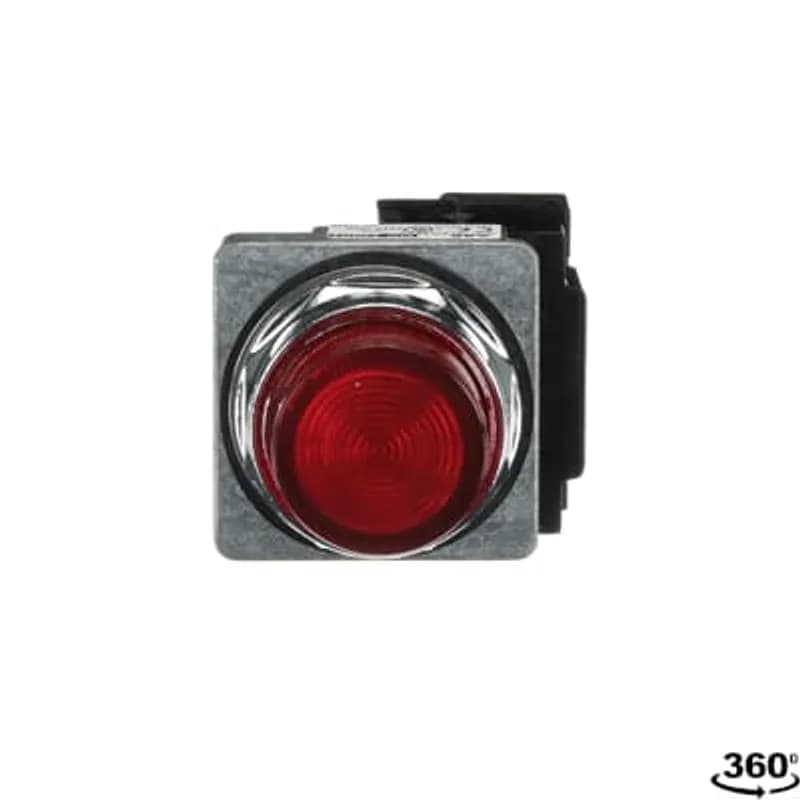 A3 30mm Pilot Lights,,,120V /6V transformer,Red Cap,LED