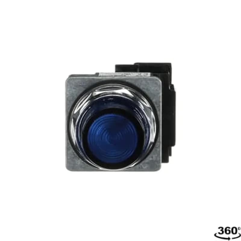 A3 30mm Pilot Lights,,,120V /6V transformer,blue cap,LED