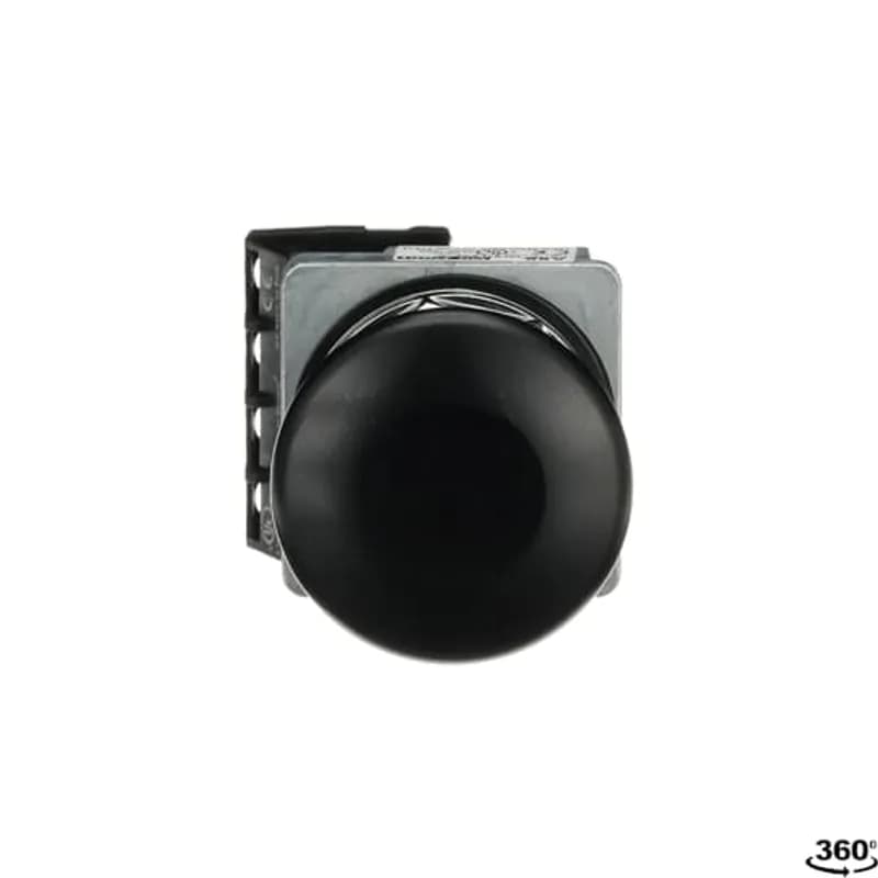ABB - Electrification A3PB41-600B-10 - A3 30mm Pilot Device, Pushbutton, 2 Position, Momentary,44mm Mushroom Cap,,,Black Cap,1NO