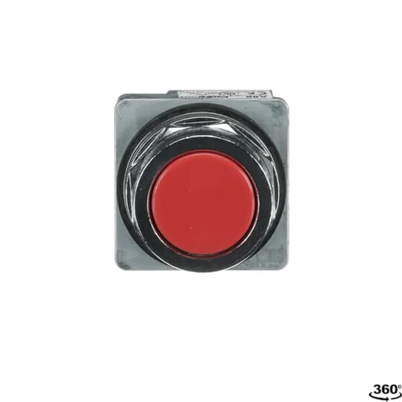 A3 30mm Pilot Device, Pushbutton, 2 Position, Momentary,Flush Cap,,,Red Cap