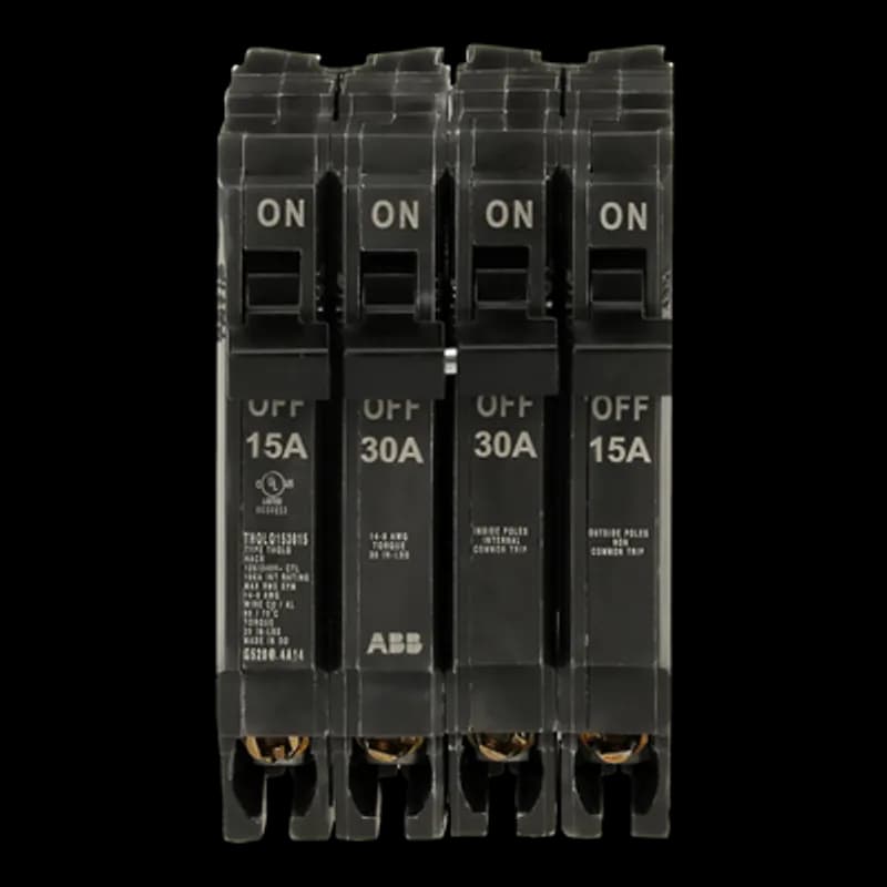 Same panel space, twice the circuits. Tandems and Quads are code compliant and compatibile with new and existing single phase ABB and GE by ABB PowerMark™ load centers with or without wing stabs.