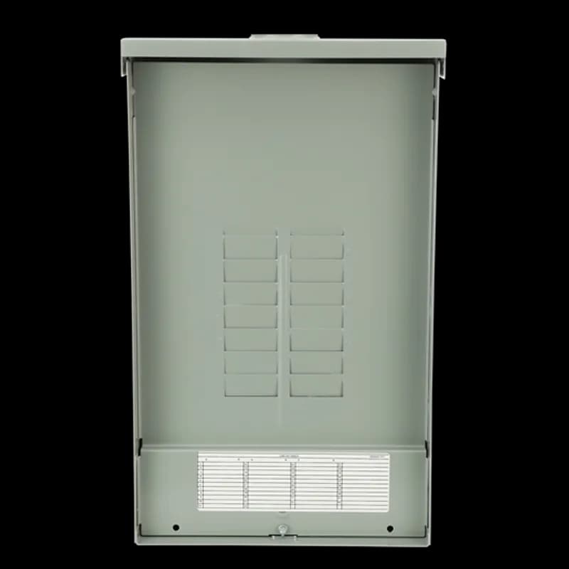 ReliaHome T-Series convertible load centers arrive as main lug, but have the capability to have a main breaker installed. All ABB load centers are rated up to 60 degree/75 degree centrigrade and is suitable for use with service entrance equipment when installed in accordance with electrical code. The TLMQ1412RCU features space for 12, 1" breakers, a 125 A bus ampere rating, a copper bus, and an outdoor suitable enclosure.