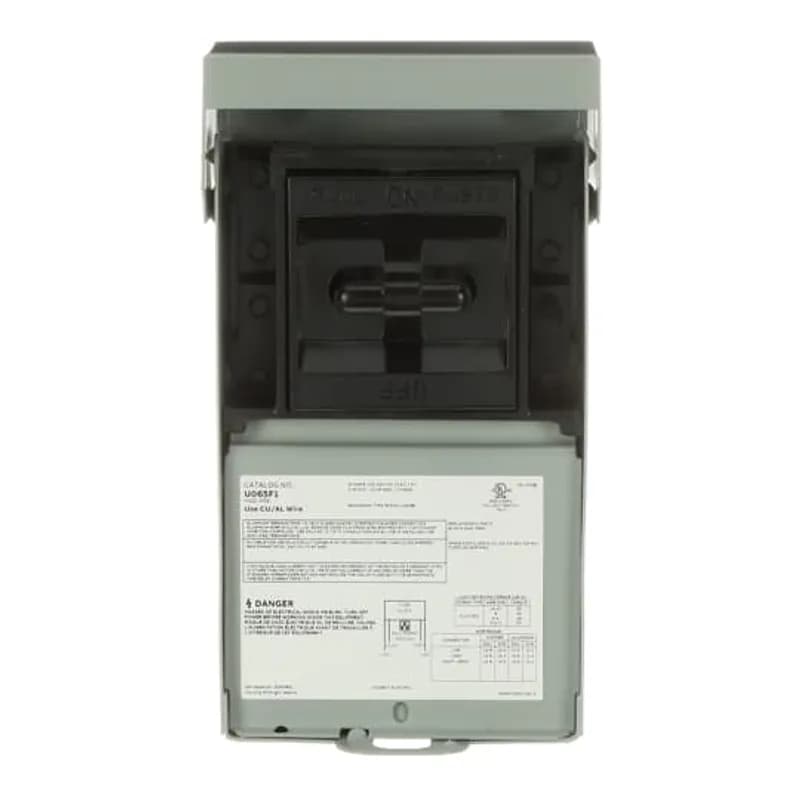 ABB - Electrification U065F1 - Metallic, Fusible disconnects are available in 30 and 60 Ampere models. Pullers are removable or reinstallable in the OFF position for user safety during equipment maintenance. Listed for use as service entrance.