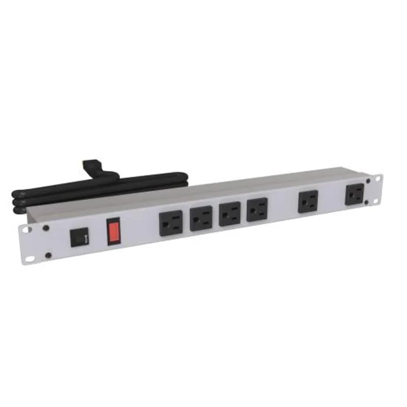 19" RACK MOUNT, 6 REC ON FRONT