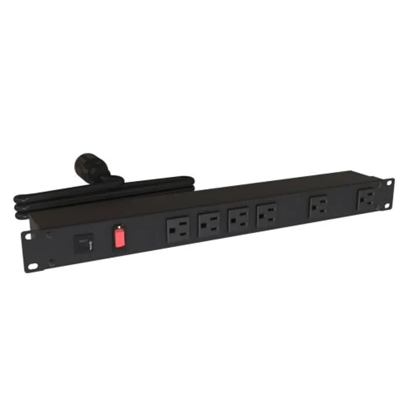 19" RACK MOUNT, 6 REC ON FRONT