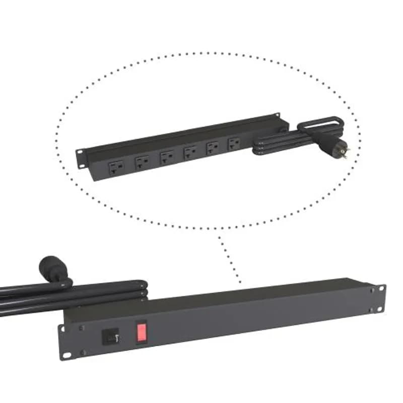 20A RACK MOUNT, 6 REC ON REAR