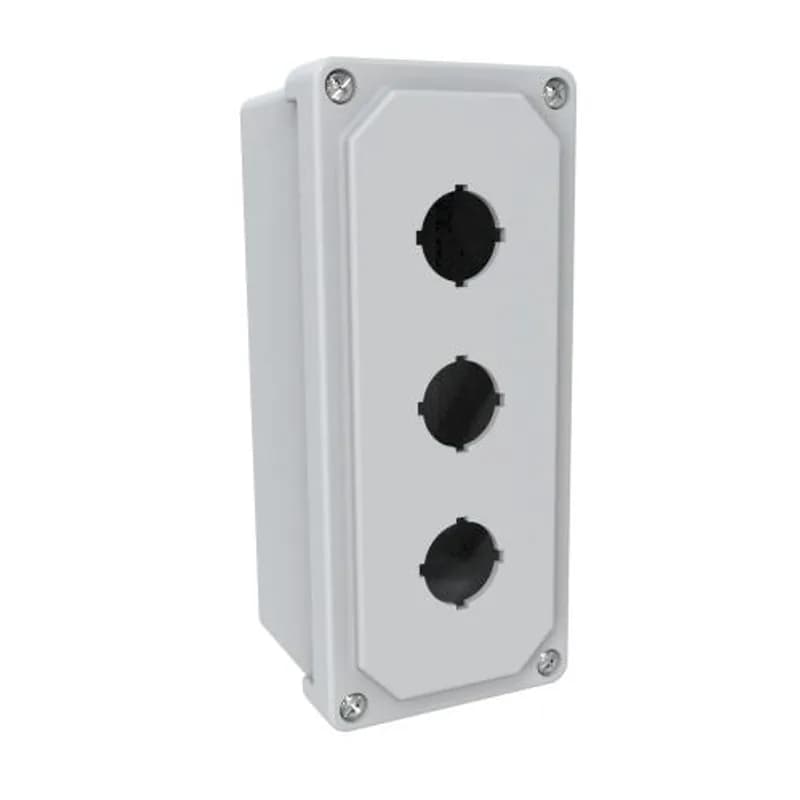 N4X Wallmount Encl - 9x4x4 3 Hole Pbutton - Fiberglass