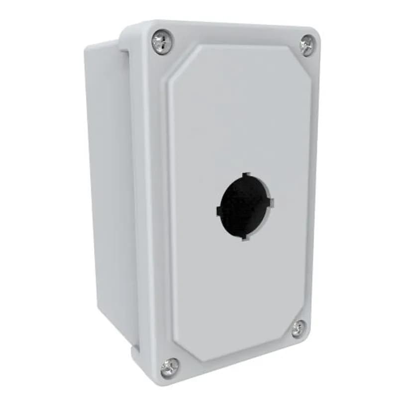 N4X Wallmount Encl - 7x4x4 1 Hole Pbutton - Fiberglass