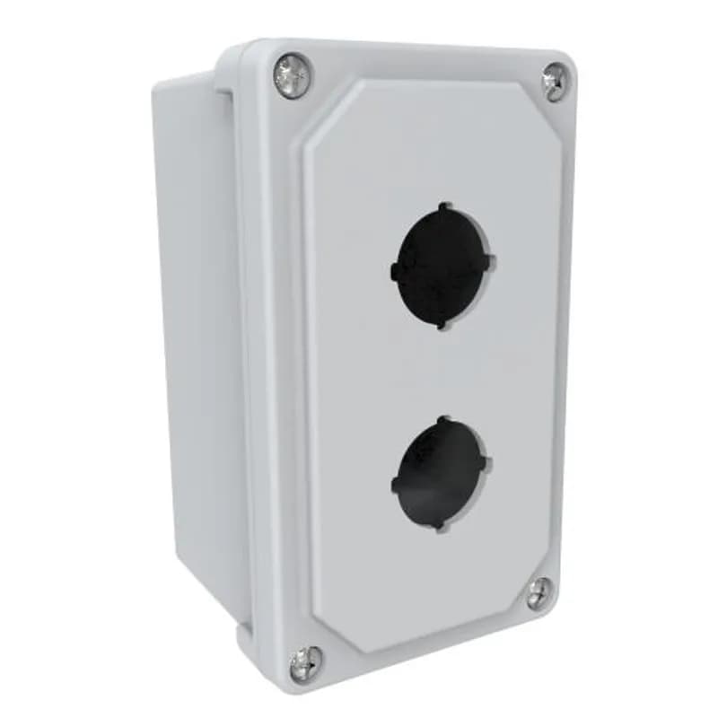 N4X Wallmount Encl - 7x4x4 2 Hole Pbutton - Fiberglass