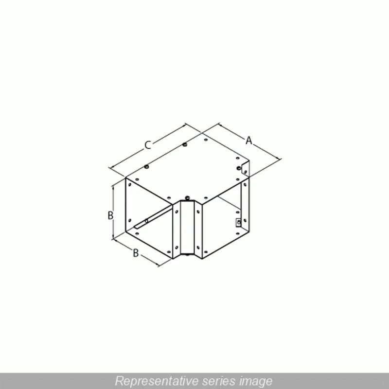Tee Fitting - 8 x 8 - Steel/Gray