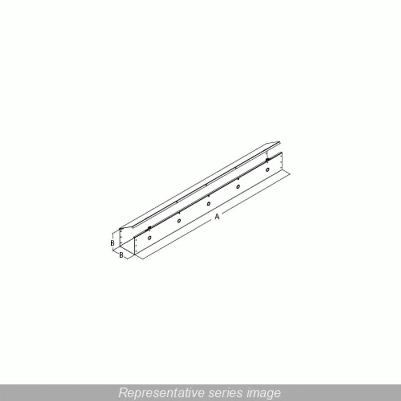 Straight Section with KO - 2.5 x 2.5 x 96 - Steel/Gray