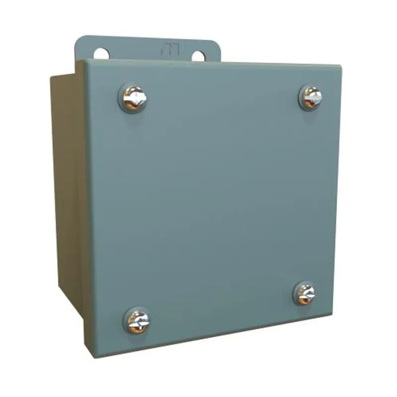 N12 J Box, Screw Cover - 4 x 4 x 3 - Steel/Gray