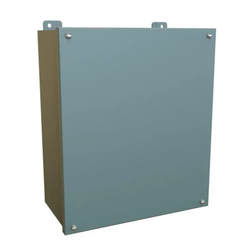 N12 J Box, Screw Cover w/panel - 14 x 12 x 6 - Steel/Gray