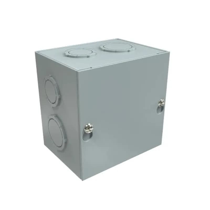 N1 Screw Cover w/KO's - 4 x 4 x 3 - Steel/Gray