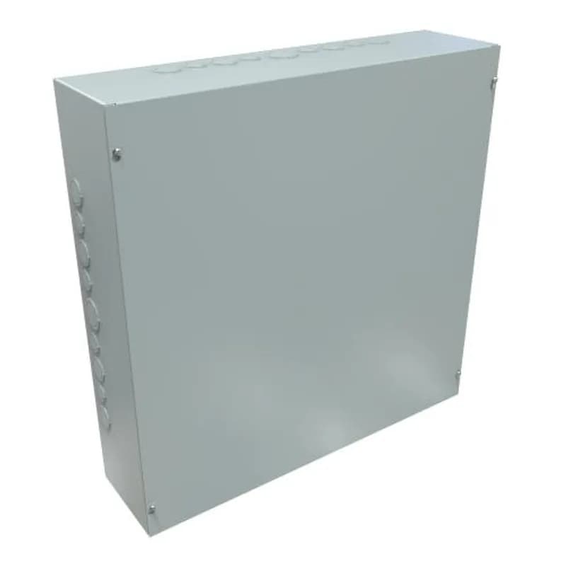 N1 Screw Cover w/KO's - 24 x 24 x 6 - Steel/Gray