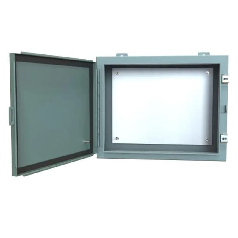 N12 Wallmount Encl w/panel - 16 x 20 x 8 - Steel/Gray