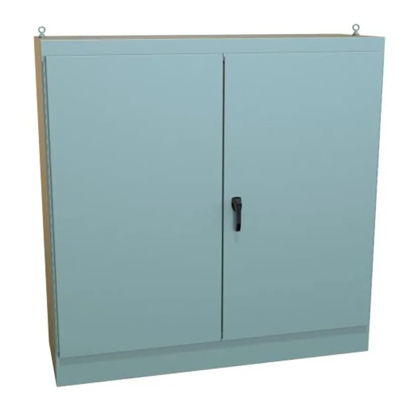 N12 Freestanding Encl, Dbl Door - 72 x 72 x 24 - Steel/Gray