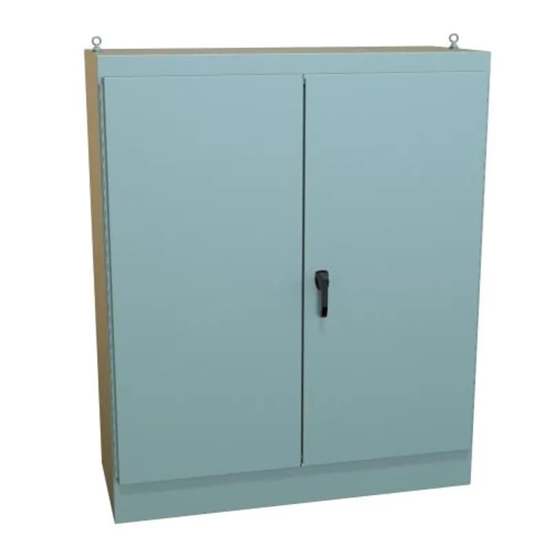 N12 Freestanding Encl, Dbl Door - 72 x 60 x 24 - Steel/Gray