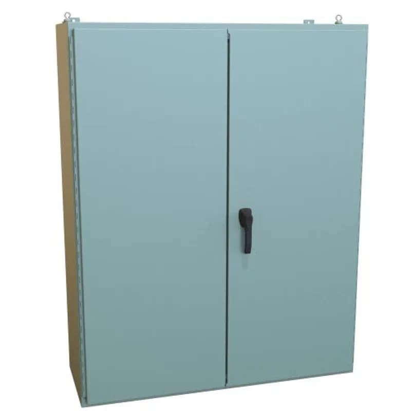 N12 Dbl Door Wallmount Encl w/panel - 60 x 48 x 16 - Steel/Gray