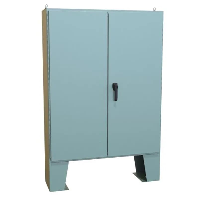 N12 Dbl Door Floormount Encl w/panel - 60 x 48 x 12 - Steel/Gray