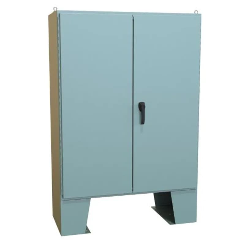 N12 Dbl Door Floormount Encl w/panel - 60 x 48 x 20 - Steel/Gray