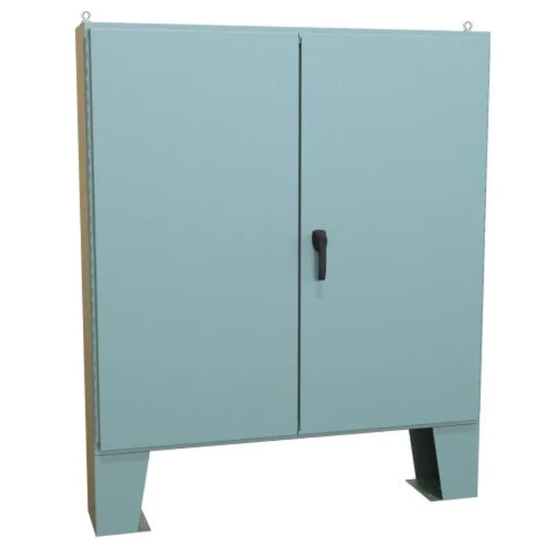 N12 Dbl Door Floormount Encl w/panel - 60 x 60 x 10 - Steel/Gray