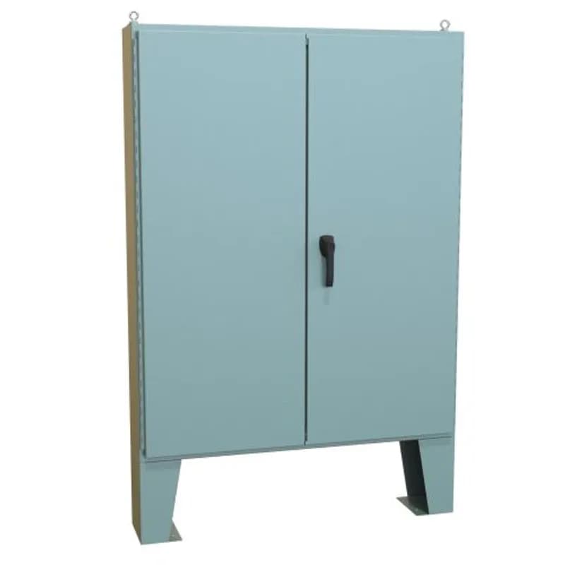 N12 Dbl Door Floormount Encl w/panel - 60 x 48 x 8 - Steel/Gray