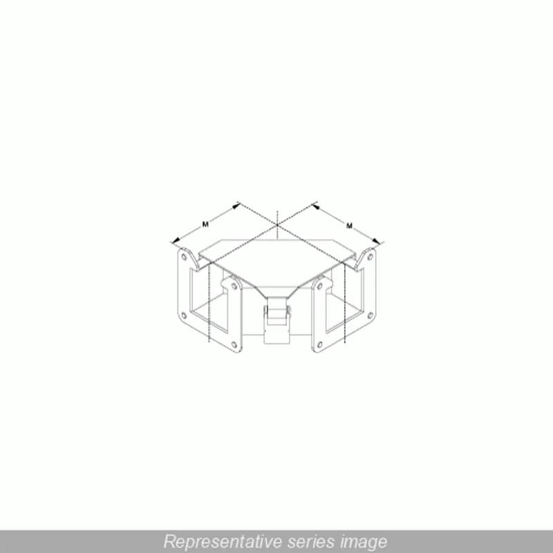 N12 Wireway, 90 Elbow, Top Open - Fits 6 x 6 - Steel/Gray