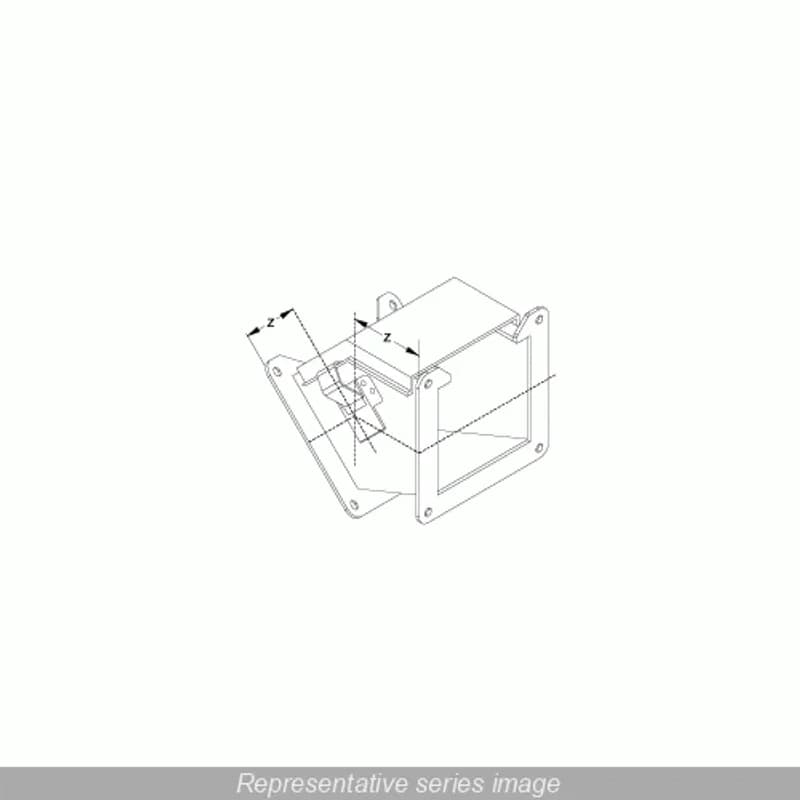N12 Wireway, 45 Elbow, Outside Open - Fits 4 x 4 - Steel/Gray