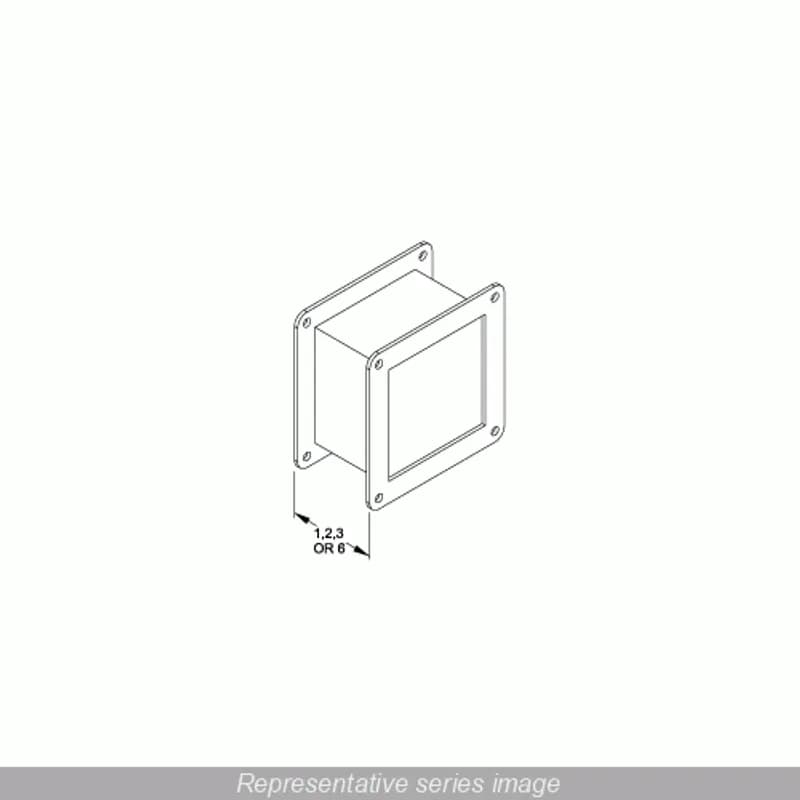 N12 Wireway, 3" Nipple - Fits 4 x 4 - Steel/Gray