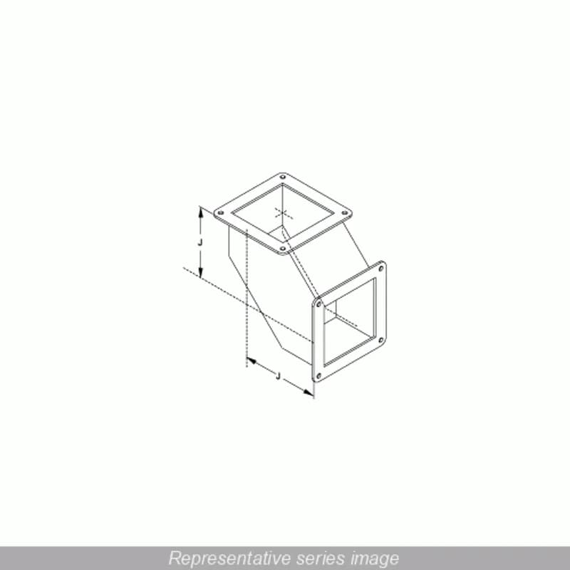 N12 Wireway, 90 Elbow - Fits 4 x 4 - Steel/Gray