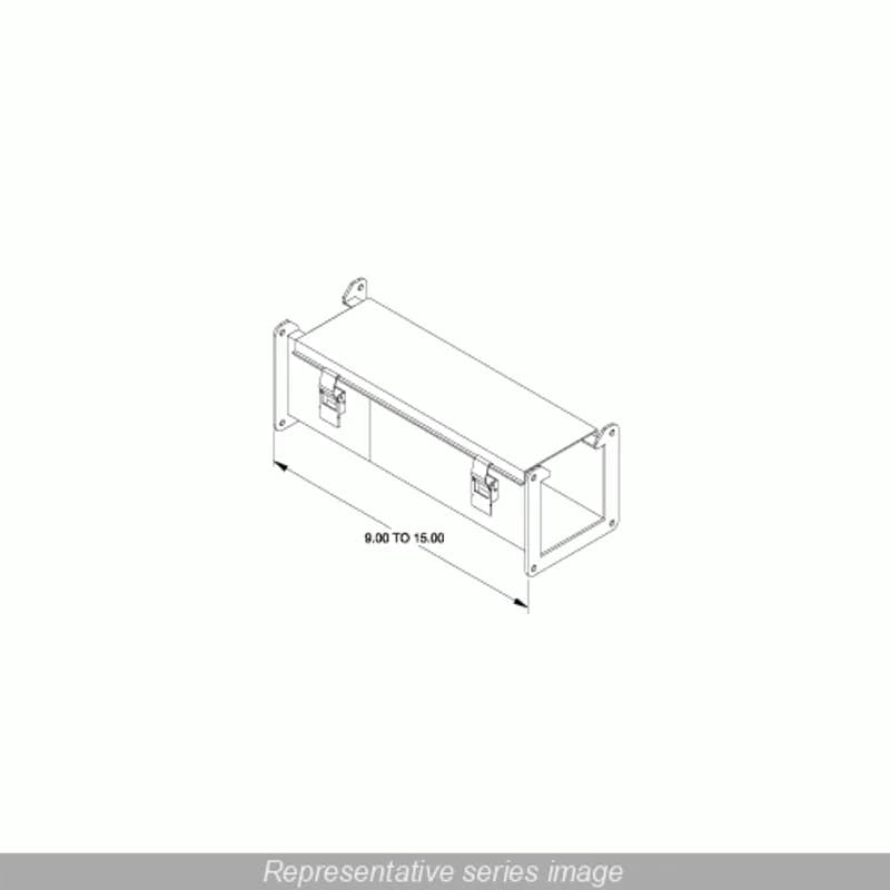 N12 Wireway, Cut-Off Fitting, Lay-In - Fits 12 x 6 - Steel/Gray