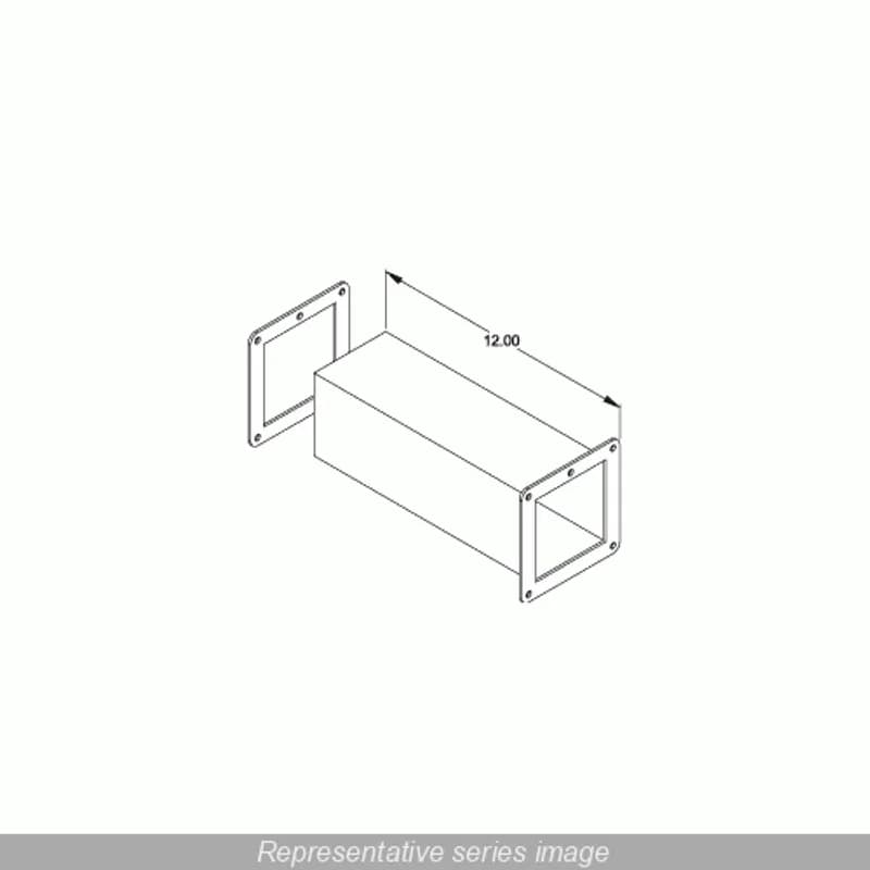N12 Wireway, Cut-Off Fitting, Non Lay-In - Fits 2.5 x 2.5 - Steel/Gray