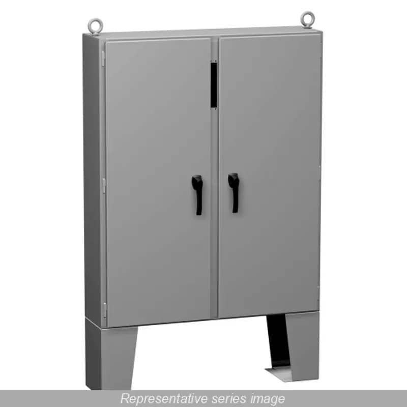 N12 Two Door CP Disconnect encl w/ panel - 72.13 x 72.88 x 12.13 - Steel/Gray