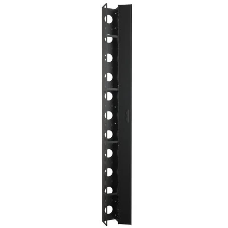 48U Heavy Duty 6" Wide by 5" deep vertical cable manager with hinged door