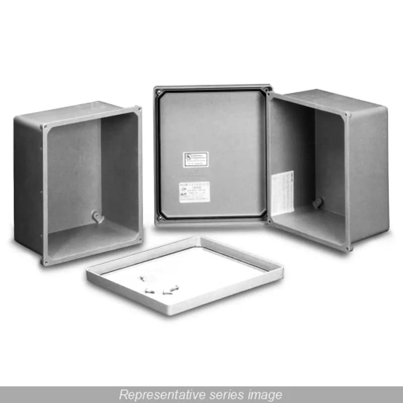 Hammond Manufacturing PJ1084H - N4X Wallmount Encl - 10.14 x 8.26 x 4.13 - Fiberglass