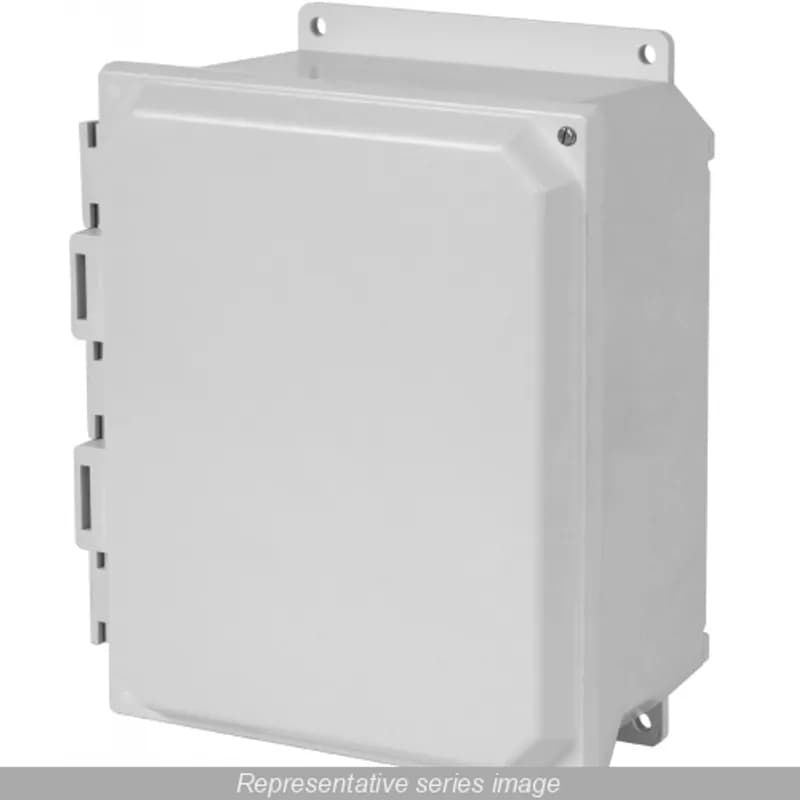 N4X Clear Door Hinge Cover w/flange - 16 x 14 x 8 - Fiberglass