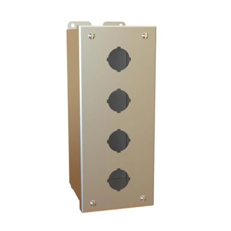 Pushbutton Encl - Extra Deep - 4 PB x 30.5mm - 304SS