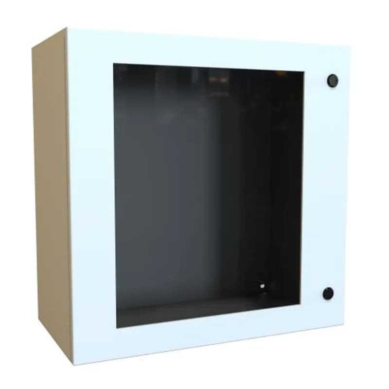 N4,12 Eclipse Window Door encl. - 24 x 24 x 12 - Steel/Lt. Gray