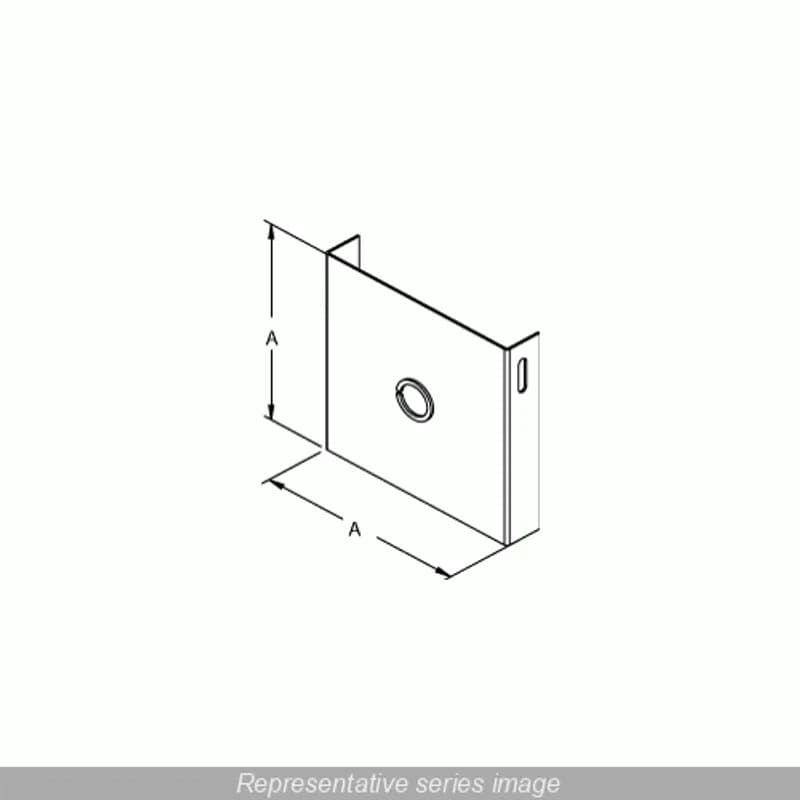 Closure Plate w/ KO - 10 x 10 - Steel/Gray