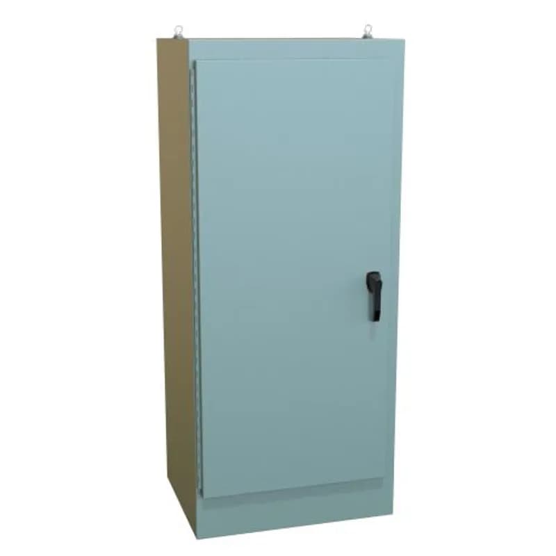N4 3-pt Freestanding Encl - 72 x 31 x 24 - Steel/Gray
