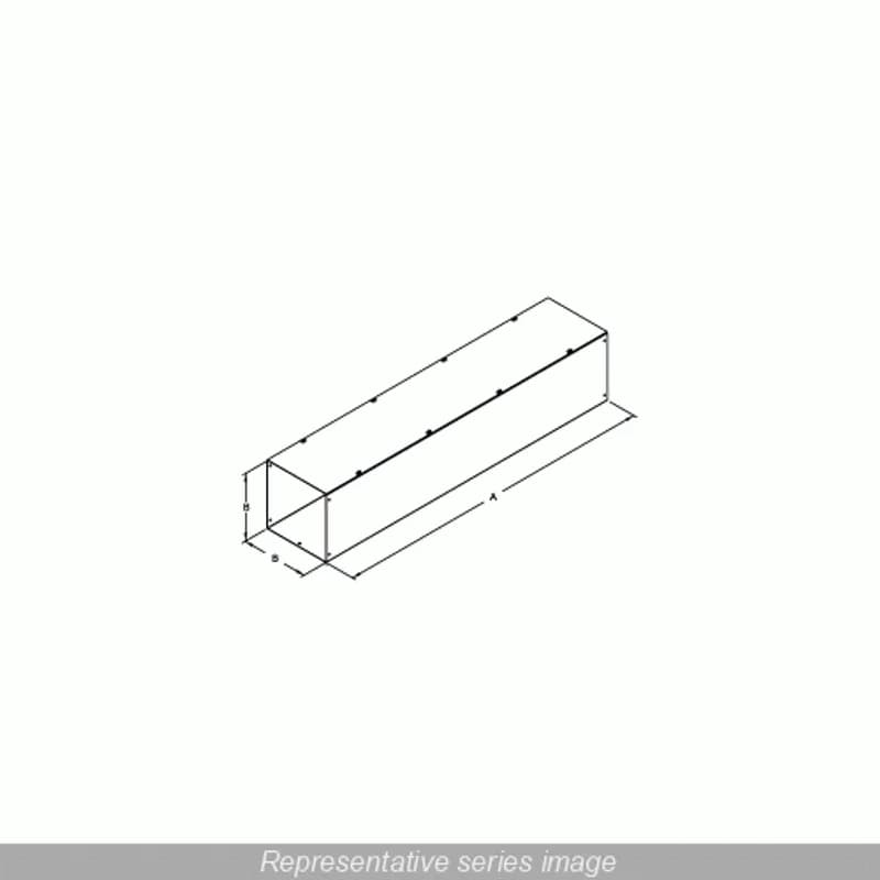 Straight Section w/o KO - 10 x 10 x 96 - Steel/Gray