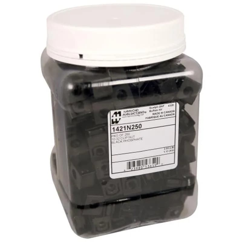 Hammond Manufacturing 1421N250 - Hdwr Pkg of 250 Clip Nuts