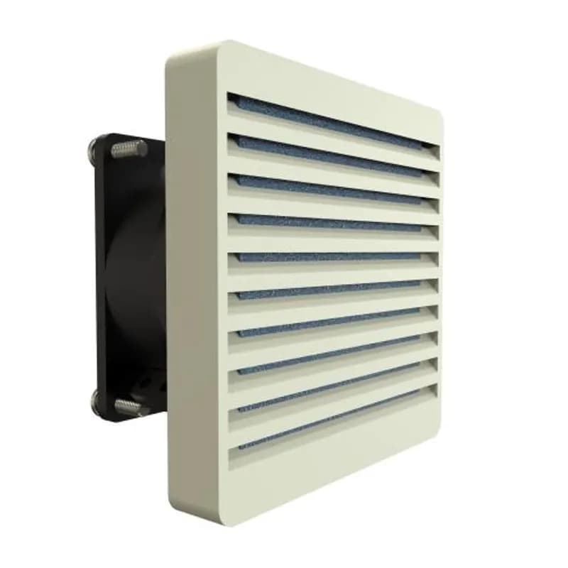 Fan Kit - 80 MM Fan 115V, Filter ,Grill, Guard, Cord / Beige