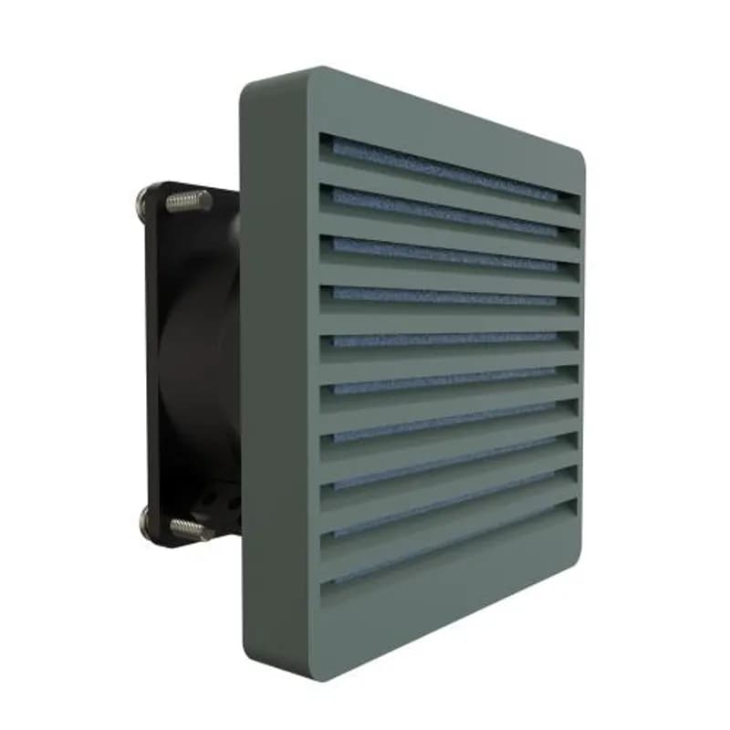 Fan Kit - 80 MM Fan 115V, Filter ,Grill, Guard, Cord / Gray