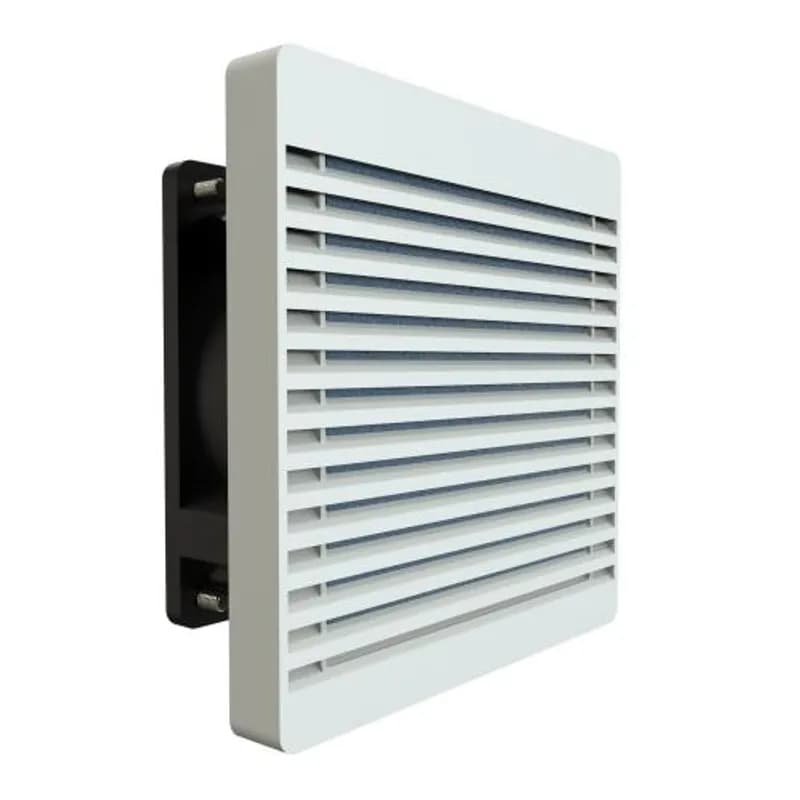 Fan Kit - 120 MM Fan 230V, Filter ,Grill, Guard, Cord / Lt Gray
