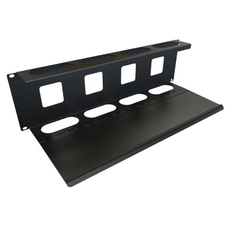 3U Hinged Horizontal Cable Manager (2.5" Overall Depth)