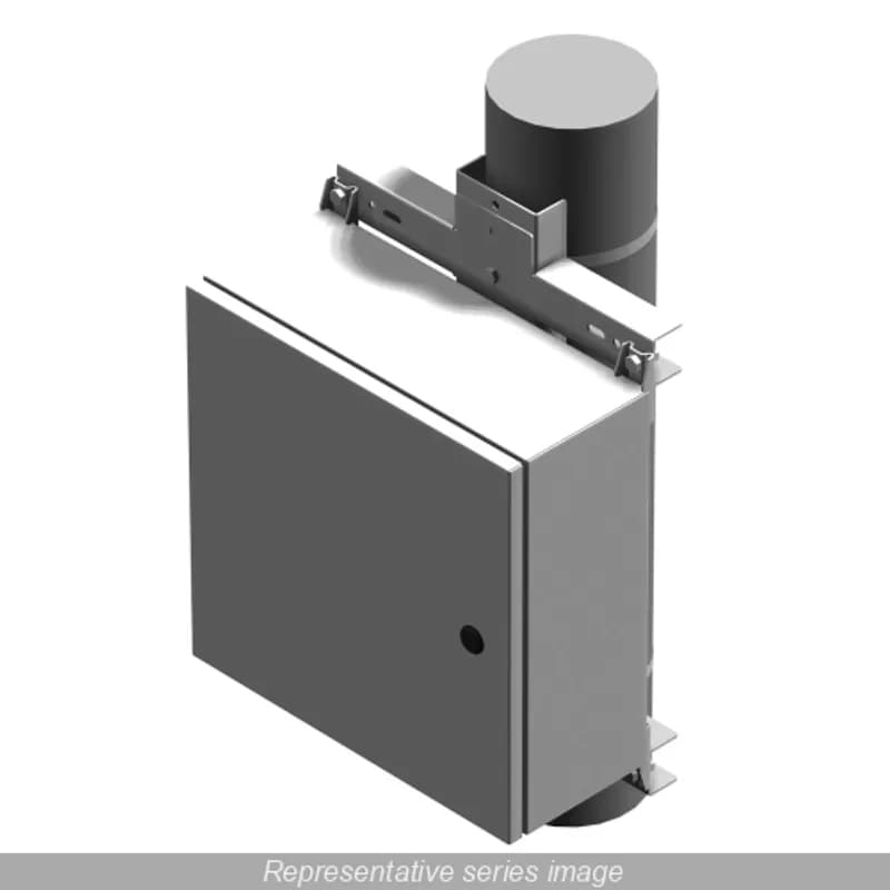 Hammond Manufacturing PMH25GY - Pole Mount Horizontal Steel Channel (Qty 2) - Steel/Gray