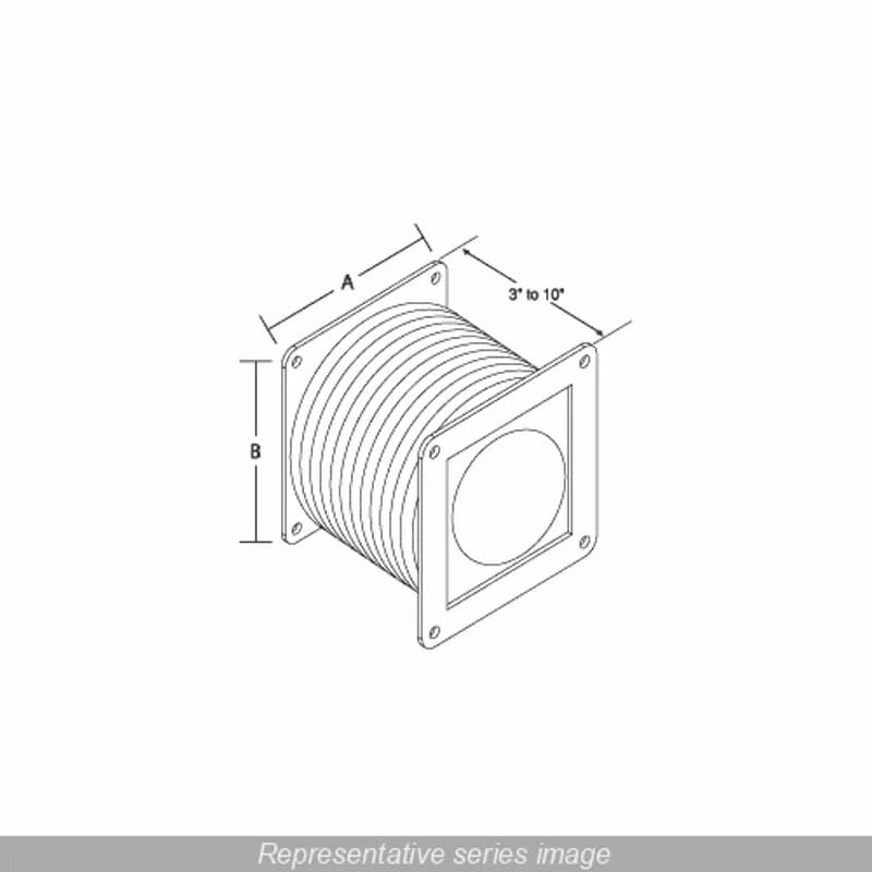 N4X Wireway, Flex Fitting Rubber - Fits 6 x 6 - 304SS