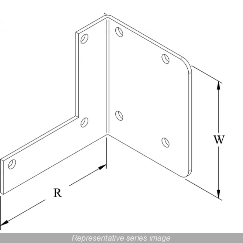Hammond Manufacturing 1487EL2SS - N4X Wireway, Bracket Hanger - Fits 8 x 8 - 304SS